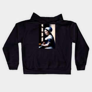 Girl At A Window Kids Hoodie